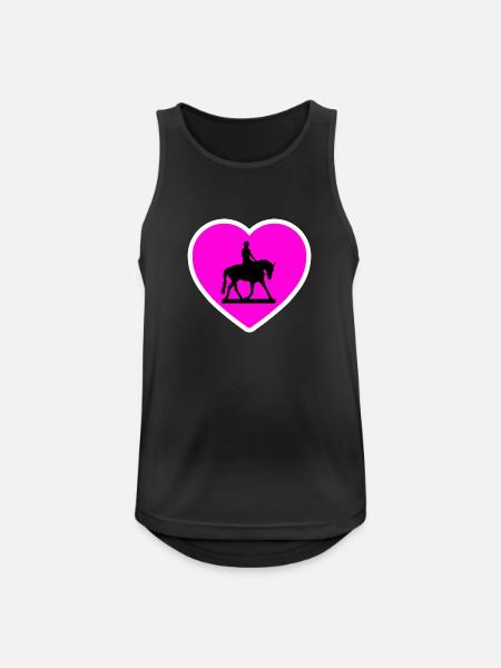 Pferde - Männer Tank Top atmungsaktiv - Schwarz