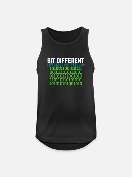 Etwas Anders – Nerdy Binary Error Design - Männer Tank Top atmungsaktiv - Schwarz