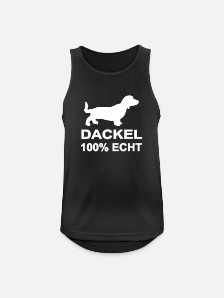 Dackel - Männer Tank Top atmungsaktiv - Schwarz
