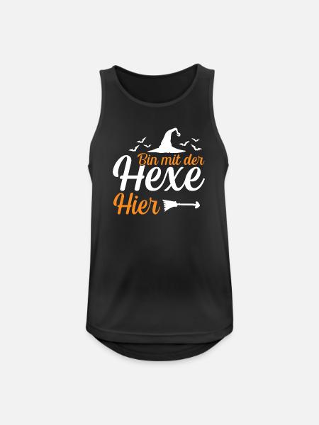 Bin mit der Hexe Hier - Männer Tank Top atmungsaktiv - Schwarz