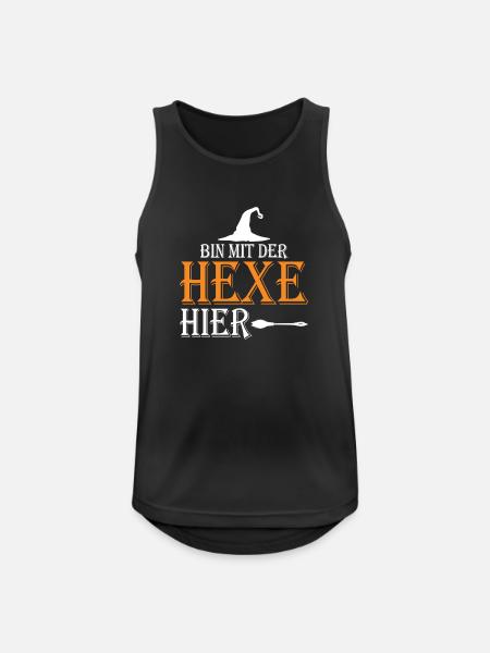 Bin mit der Hexe her - Männer Tank Top atmungsaktiv - Schwarz