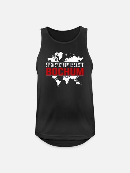 Bochum - Männer Tank Top atmungsaktiv - Schwarz