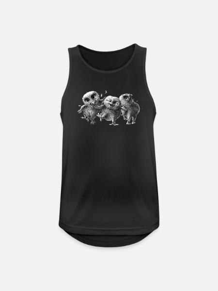 drei glückliche eulen - Männer Tank Top atmungsaktiv - Schwarz