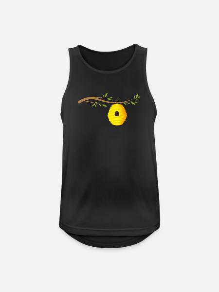 Bienenstock an einem Ast Wildbienenstock - Männer Tank Top atmungsaktiv - Schwarz