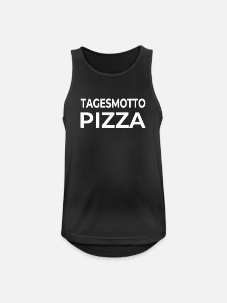 Pizza - Männer Tank Top atmungsaktiv - Schwarz