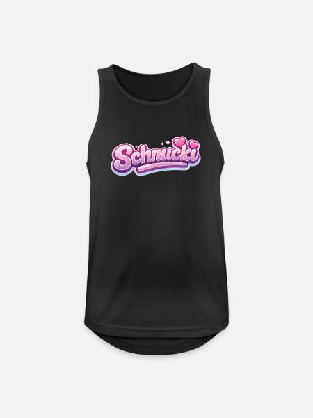 Schnucki Pink Bubble Schrift - Männer Tank Top atmungsaktiv - Schwarz