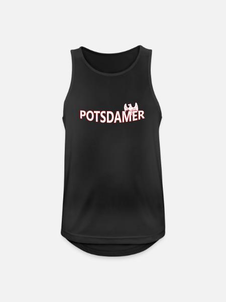 POTSDAMER - Männer Tank Top atmungsaktiv - Schwarz