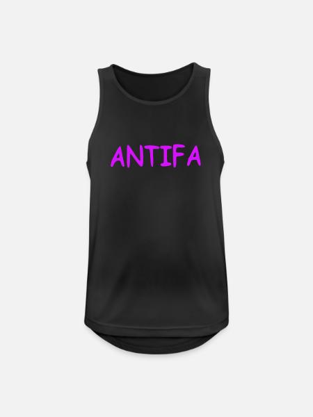 Antifa - lilac - Männer Tank Top atmungsaktiv - Schwarz
