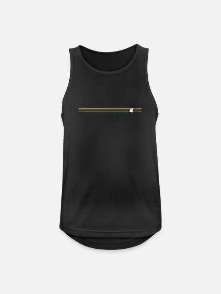 Vintage Retro Katze - Männer Tank Top atmungsaktiv - Schwarz