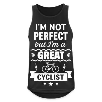 Super-Radfahrer - Männer Tank Top atmungsaktiv - Schwarz - Vorne - Nick (188cm)