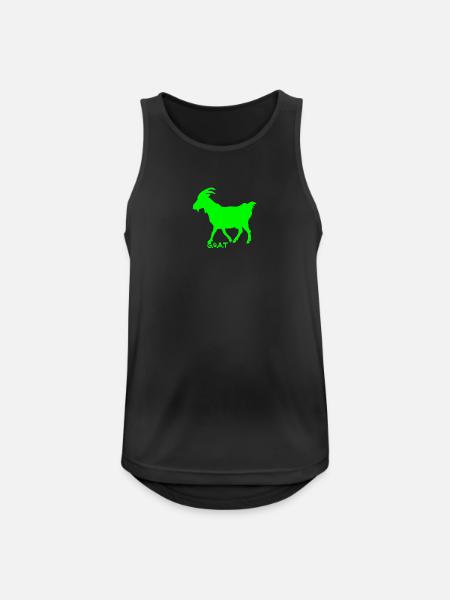 Ziege neon grün - Männer Tank Top atmungsaktiv - Schwarz