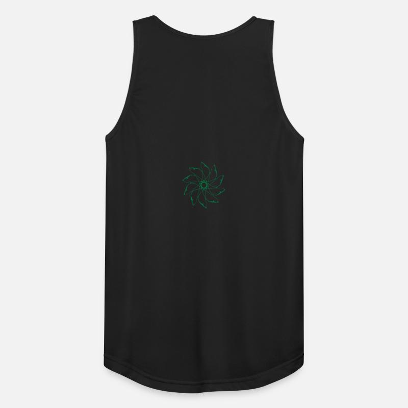 fleur | Éolienne | Mandala | Motif vectoriforme Débardeur respirant Homme