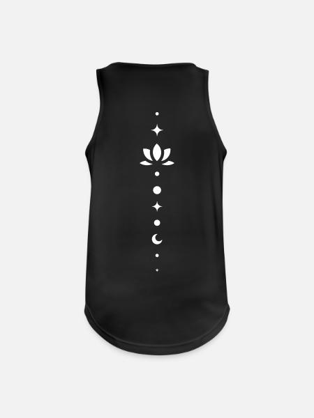 Lotusblumen Ornament - Männer Tank Top atmungsaktiv - Schwarz