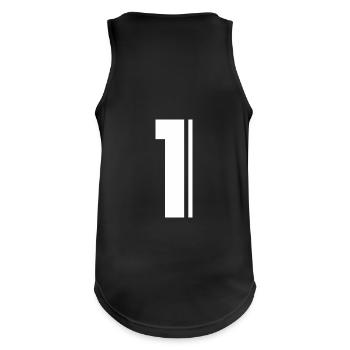 1 Number One - Men's Breathable Tank Top - black - Back - Nick (188cm)