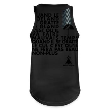 BREIZH GOELAND - Männer Tank Top atmungsaktiv - Schwarz - Hinten - Nick (188cm)