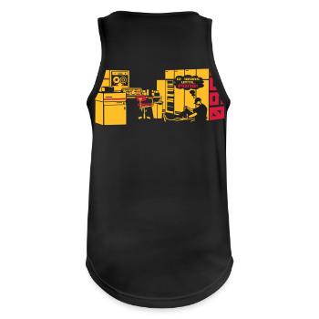 pong1960_2c - Men's Breathable Tank Top - black - Back - Nick (188cm)