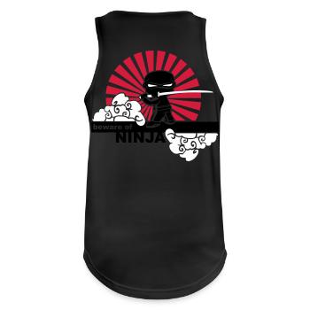 Ninja - Männer Tank Top atmungsaktiv - Schwarz - Hinten - Nick (188cm)