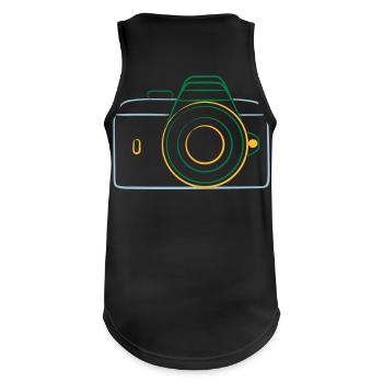camera - Men's Breathable Tank Top - black - Back - Nick (188cm)