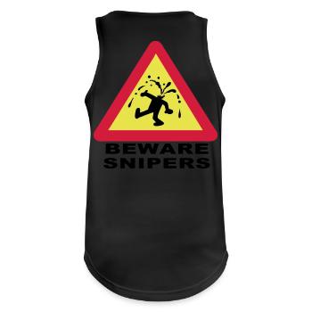 Beware Snipers - Men's Breathable Tank Top - black - Back - Nick (188cm)
