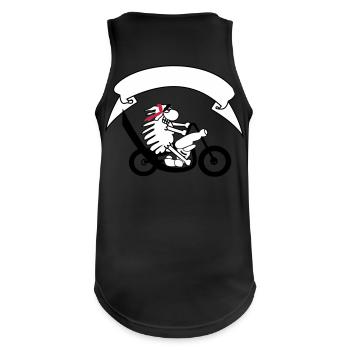 moutons de cycliste avec la bannière - Débardeur respirant Homme - noir - Dos - Nick (188cm)