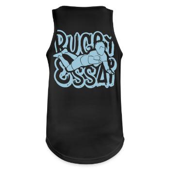 RUGBY-TAG - Männer Tank Top atmungsaktiv - Schwarz - Hinten - Nick (188cm)