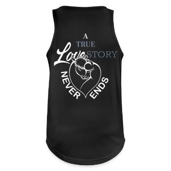 Alpaca Lama Love Story - Men's Breathable Tank Top - black - Back - Nick (188cm)