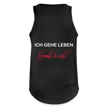 Leben - Männer Tank Top atmungsaktiv - Schwarz - Hinten - Nick (188cm)