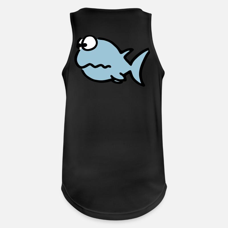 Puzzled fish - Männer Tank Top atmungsaktiv - Schwarz