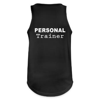 personal trainer - Men's Breathable Tank Top - black - Back - Nick (188cm)