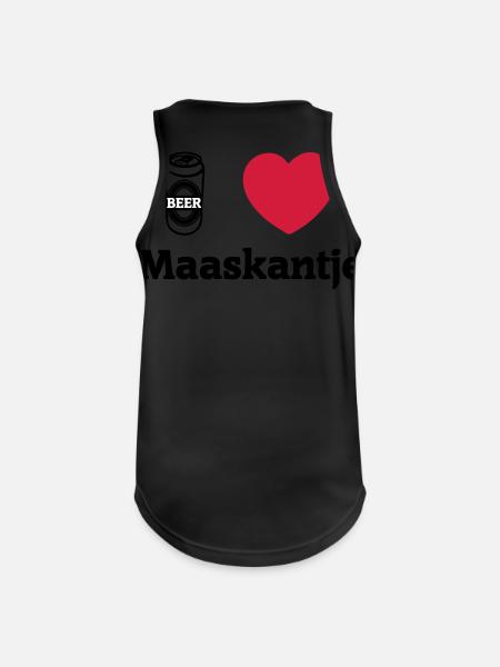 I Love Maaskantje - Männer Tank Top atmungsaktiv - Schwarz