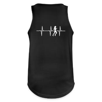 Heartbeat Running - Débardeur respirant Homme - noir - Dos - Nick (188cm)