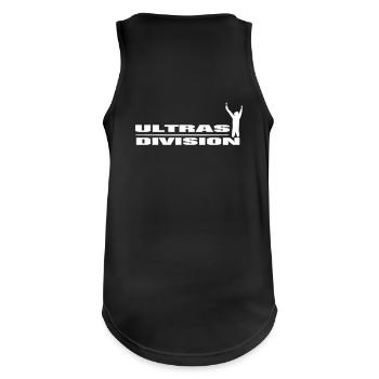 Ultras Hooligans Division - Männer Tank Top atmungsaktiv - Schwarz - Hinten - Nick (188cm)