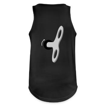 Der Mensch ist eine Maschine - Männer Tank Top atmungsaktiv - Schwarz - Hinten - Nick (188cm)