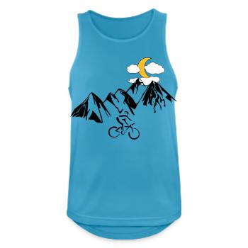 Mountain bikers with mountains - Men's Breathable Tank Top - sapphire blue - Front - Nick (188cm)