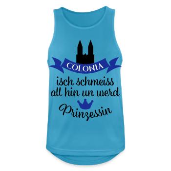 Kölner Karneval - Männer Tank Top atmungsaktiv - Saphirblau - Vorne - Nick (188cm)
