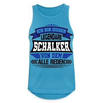 Legendärer Schalker | Farben änderbar - Männer Tank Top atmungsaktiv - Saphirblau - Vorne - Nick (188cm)