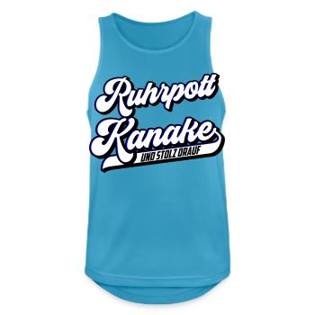 Ruhrpott Kanake | Farben änderbar - Männer Tank Top atmungsaktiv - Saphirblau - Vorne - Nick (188cm)