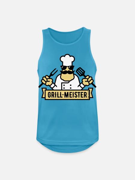 Grillmeister (Grilling / Barbecue / BBQ / 3C) - Men's Breathable Tank Top - sapphire blue