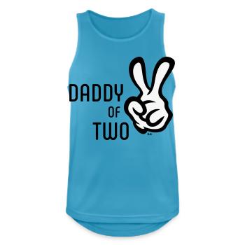 Daddy Of Two (Daddy / Father / Victory / POS 2C) - Men's Breathable Tank Top - sapphire blue - Front - Nick (188cm)