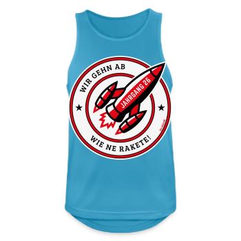 Jahrgang 26 – Wir Gehn Ab Wie Ne Rakete! (POS Red) - Männer Tank Top atmungsaktiv - Saphirblau - Vorne - Nick (188cm)