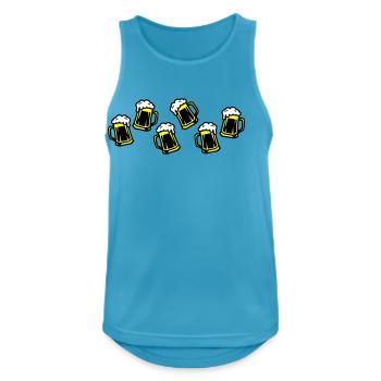 Beer Beer Glass Beer Mug - Men's Breathable Tank Top - sapphire blue - Front - Nick (188cm)