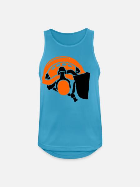 Forsthelm Baumpflege Waldarbeiter Holzfäller - Männer Tank Top atmungsaktiv - Saphirblau