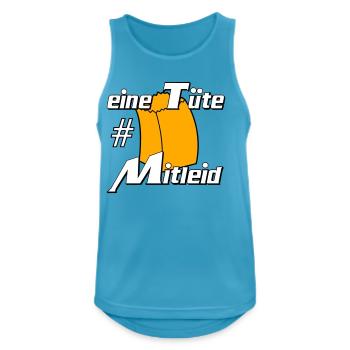 Party Shirt ,Feiern , Karneval, Tüte Mitleid (25) - Männer Tank Top atmungsaktiv - Saphirblau - Vorne - Nick (188cm)