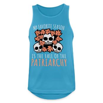 My Favorite Season Is The Fall Of The Patriarchy - Men's Breathable Tank Top - sapphire blue - Front - Nick (188cm)
