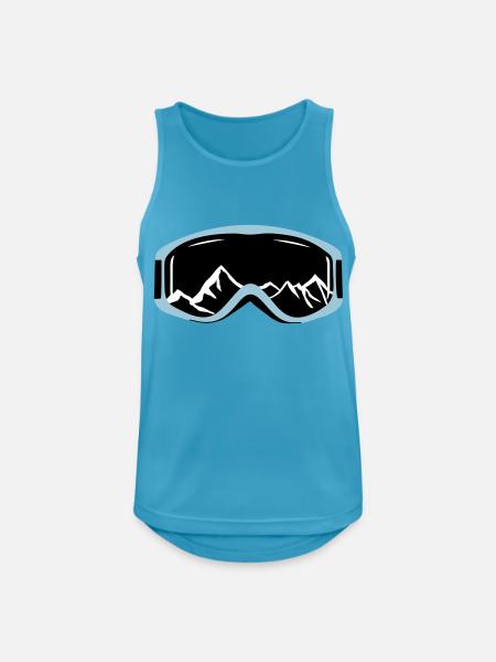 Gogle narciarskie i góry - Tank top męski oddychający - szafirowy