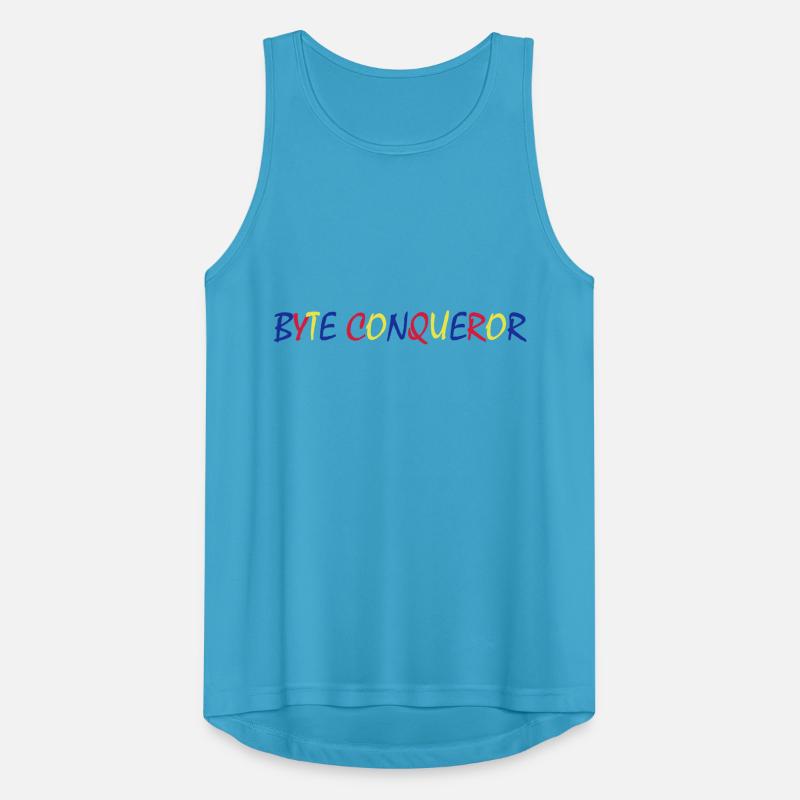Byte Conqueror – Typographie colorée Débardeur respirant Homme