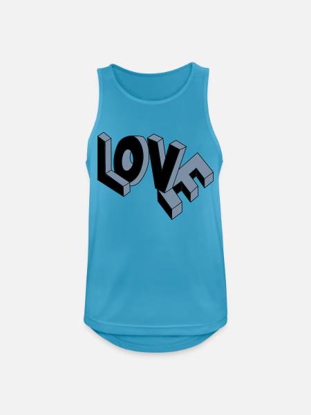 Flying LOVE - Men's Breathable Tank Top - sapphire blue