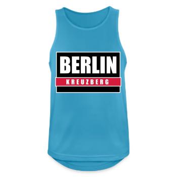 Berlin Kreuzberg capital Berlin T-shirts - Débardeur respirant Homme - bleu saphir - Devant - Nick (188cm)