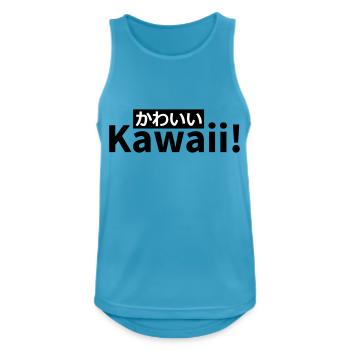 Kawaii / ''Süß'' auf Japanisch - Männer Tank Top atmungsaktiv - Saphirblau - Vorne - Nick (188cm)