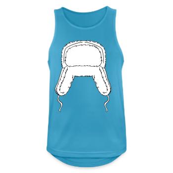 Flauschige Winter Fell Mütze - Männer Tank Top atmungsaktiv - Saphirblau - Vorne - Nick (188cm)